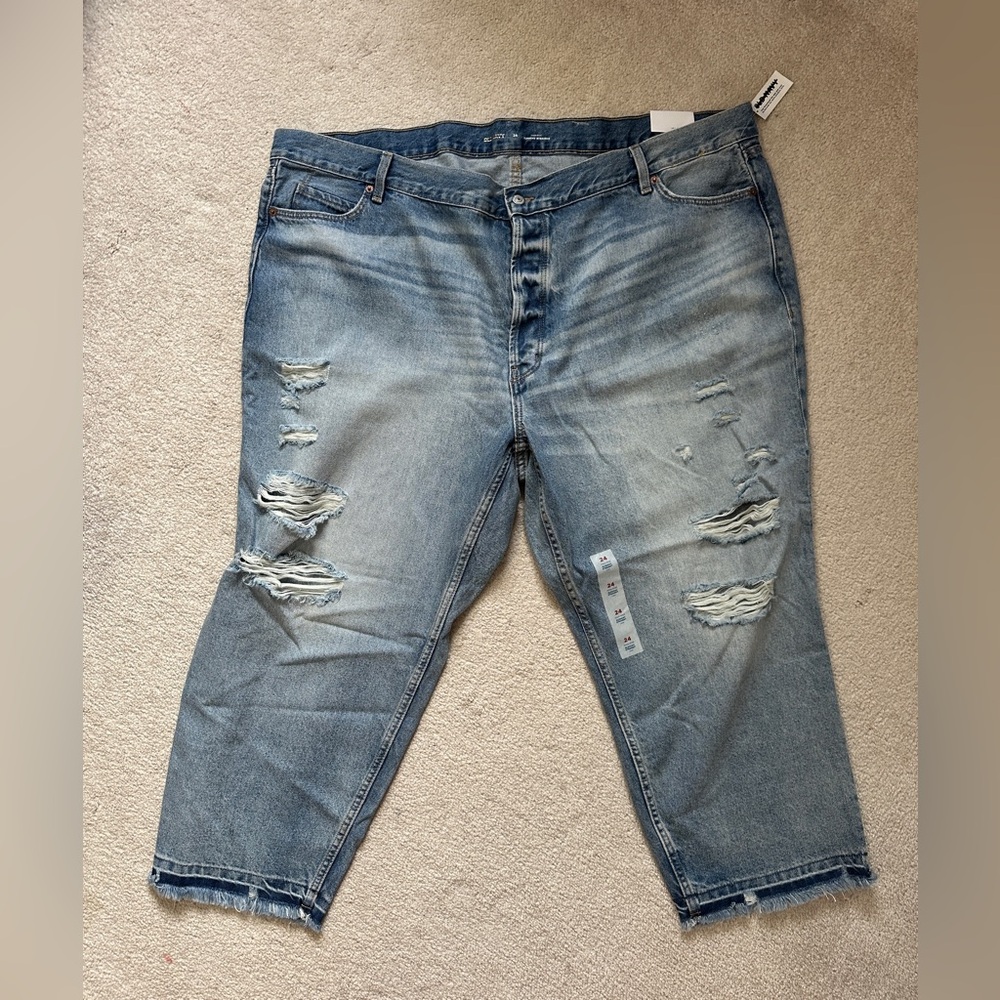 Old Navy Plus Size High Rise Slouchy Straight Crop Jeans